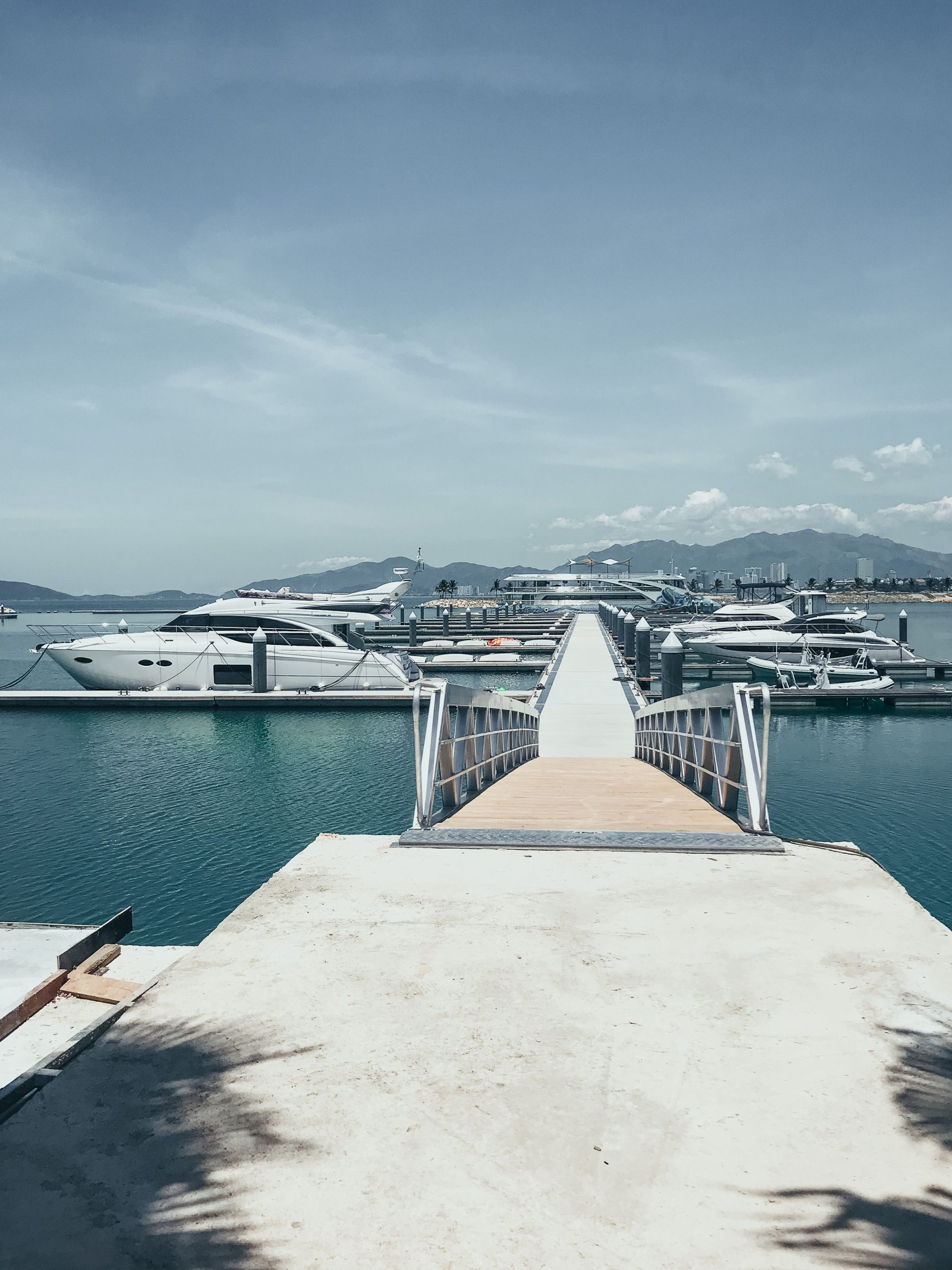 dock ramp leading out into a marina